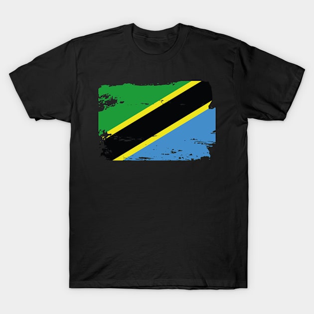 Official Tanzania Flag Tanzanian Country Pride Vintage T-Shirt by HeroGifts